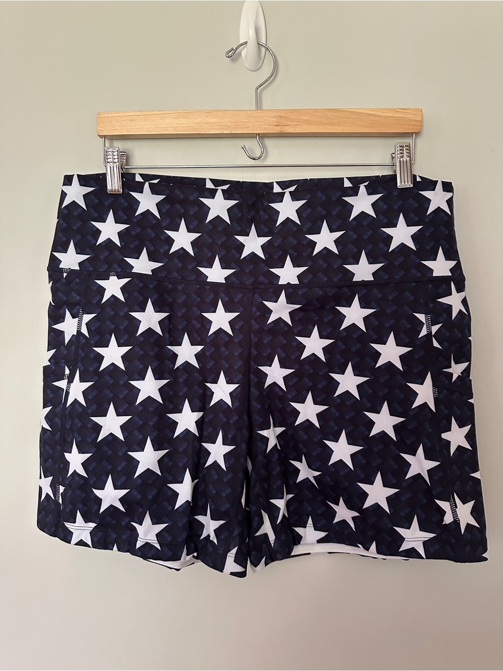 Blue Stars Women’s Biker Shorts size XXL, July 4th, America Holiday, Athletics